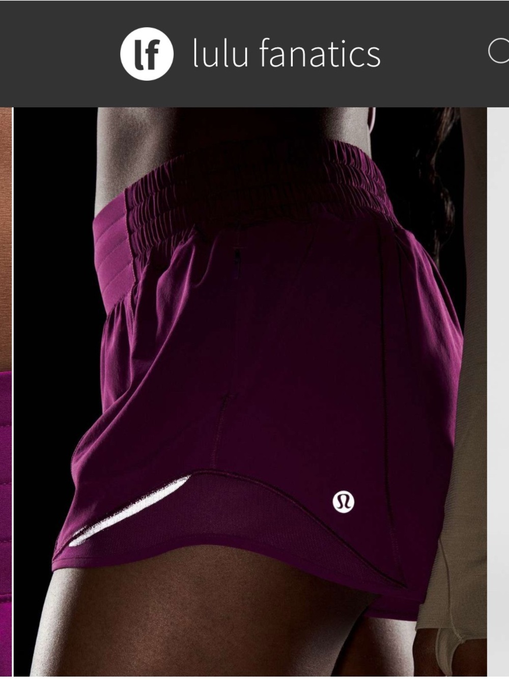 Lululemon Hotty Hot High Rise 4” Chilled Grape